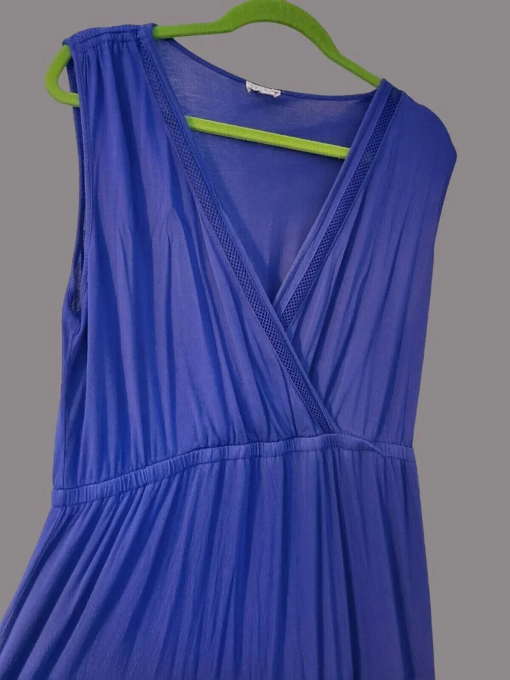 V-Neck Maxi Dress Sz XL Royal Blue Sleeveless Spense Women's Extra Large - Picture 5 of 9